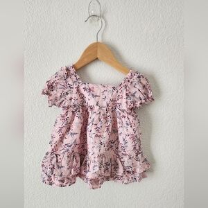Janie and Jack Baby Pink Cloud Floral Dress/Top Size 12-18M